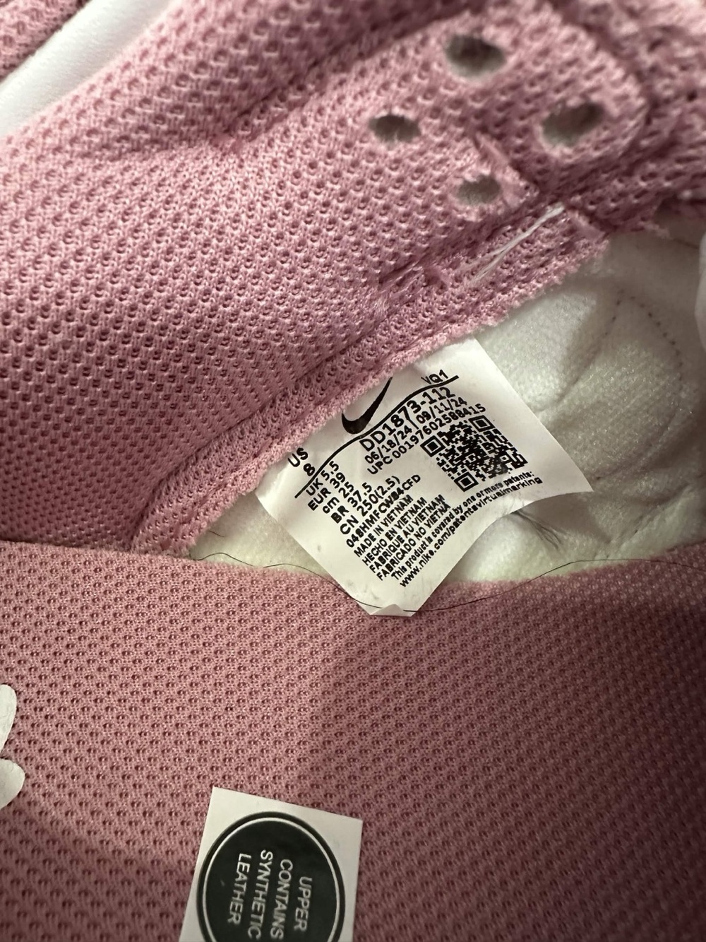 *Used* Nike Dunk Low Women White Pink (DD1873-112) Size 8W - Picture 9 of 11